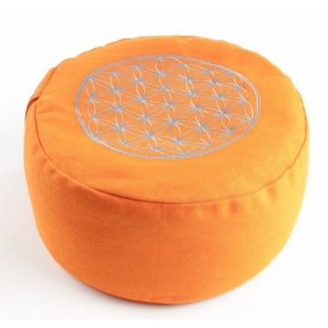 Meditační polštář KVĚT ŽIVOTA - oranžový