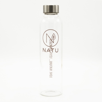 Skleněná láhev NATU 500 ml - šedá