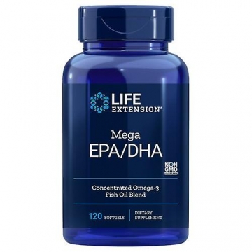 Omega 3 Mega EPA/DHA LIFE EXTENSION®, 120 kapslí